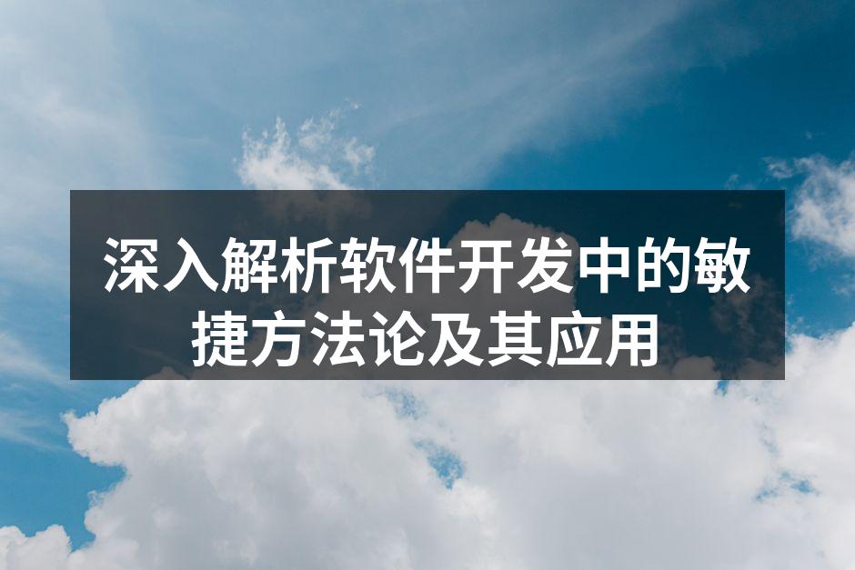 深入解析软件开发中的敏捷方法论及其应用